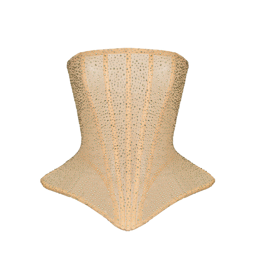 Корсет фігурний з кристалами CISELES золотий