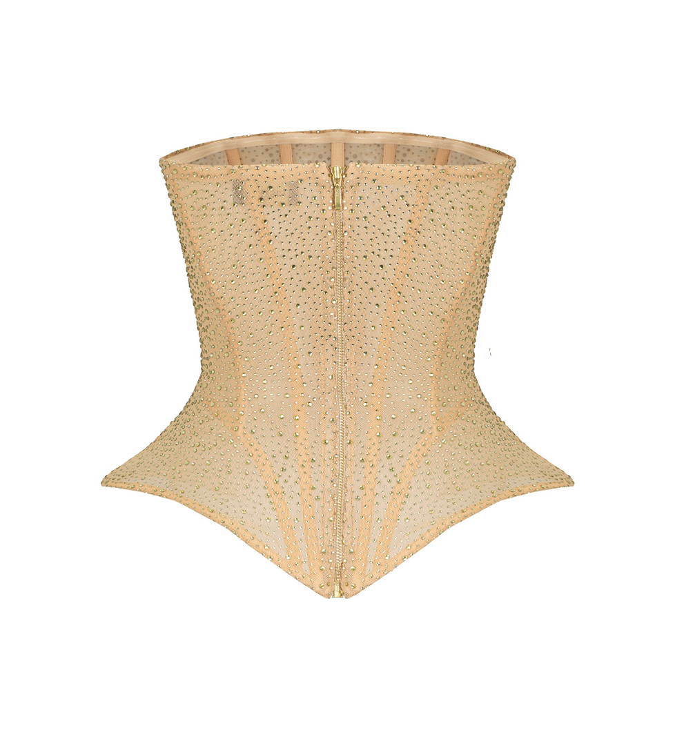 Корсет фігурний з кристалами CISELES золотий