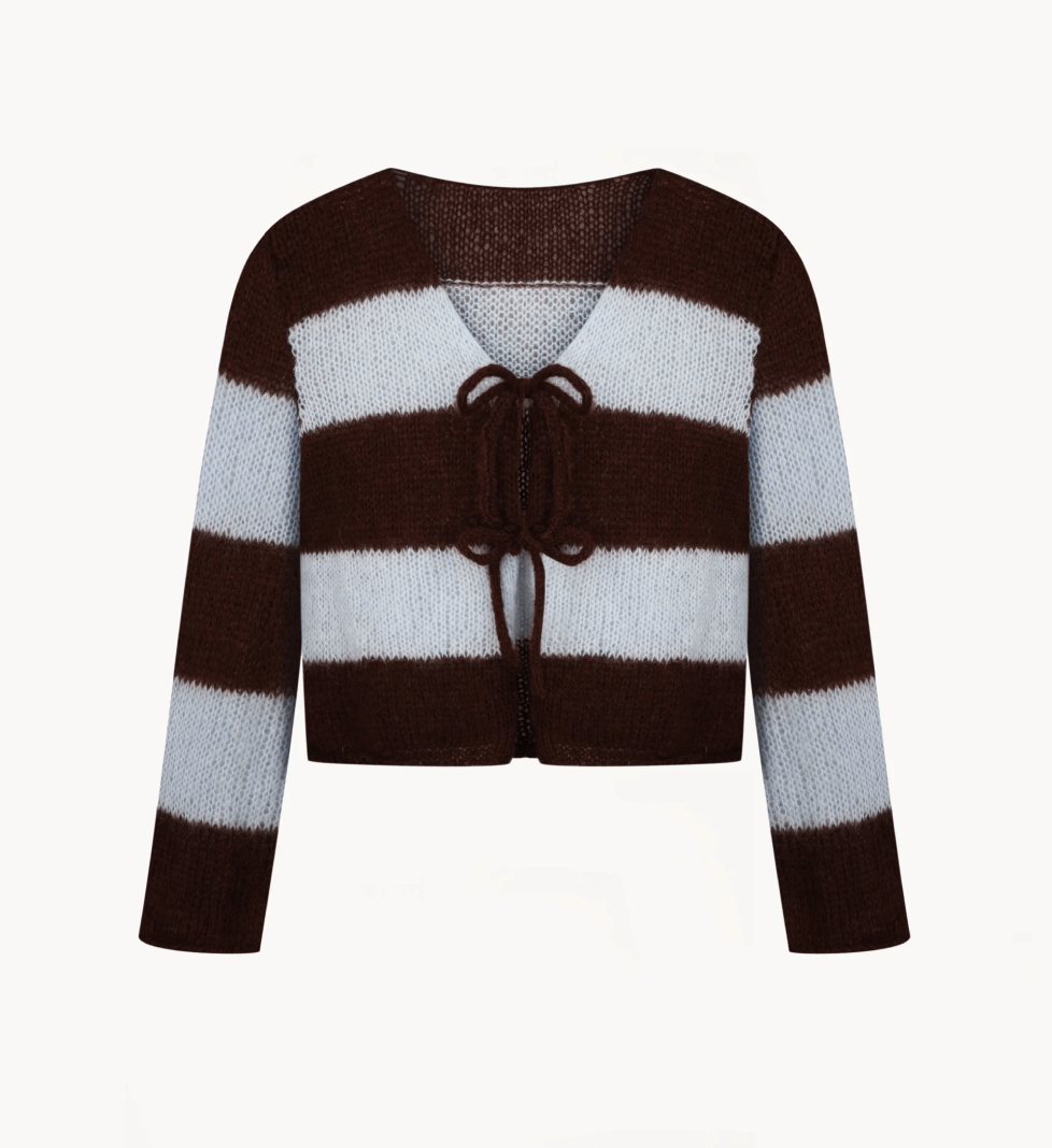 Кардиган NYNI на завʼязках Cloud blue brown