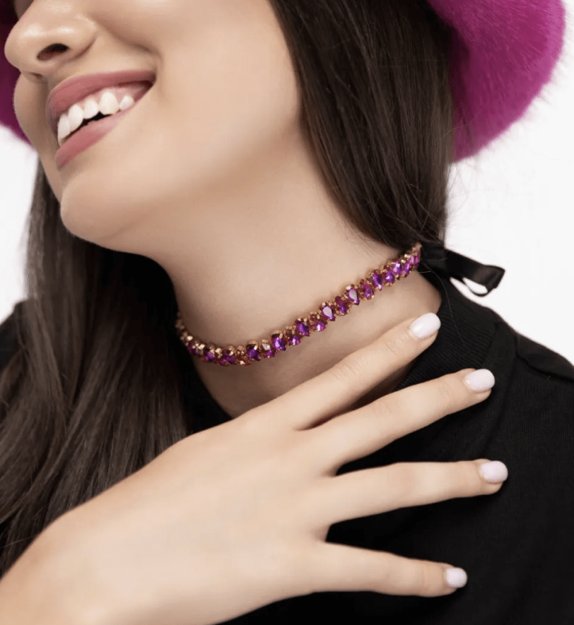 Чокер Елейн Honch Studio зі стразами Violet