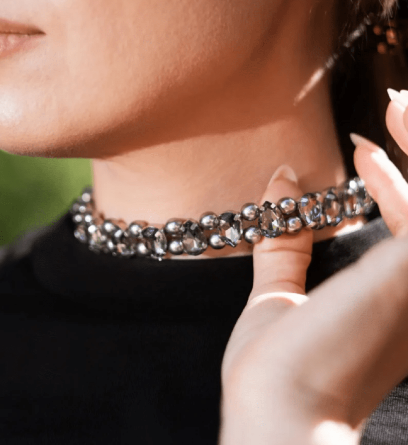 Чокер Луїза Honch Studio зі стразами та перлинами Graphite