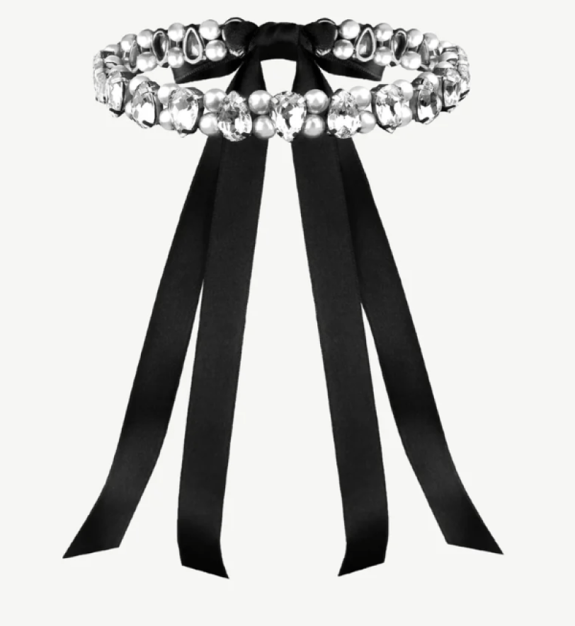 Чокер Луїза Honch Studio зі стразами та перлинами Grey