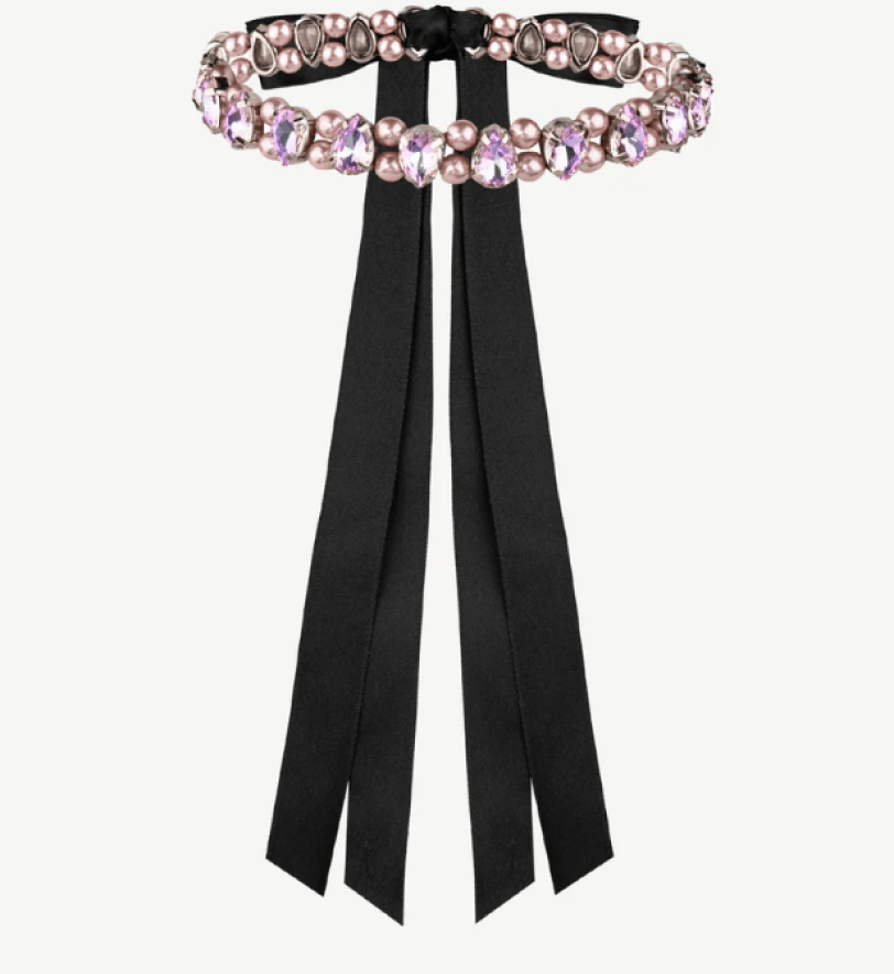 Чокер Луїза Honch Studio зі стразами та перлинами Violet