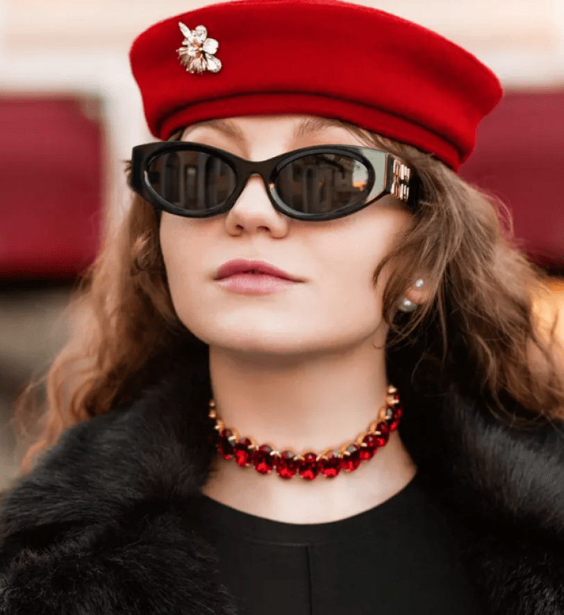 Чокер Мейв Honch Studio зі стразами Red