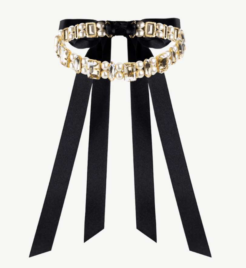 Чокер Honch Studio зі стразами-прямокутниками та перлинами Golden