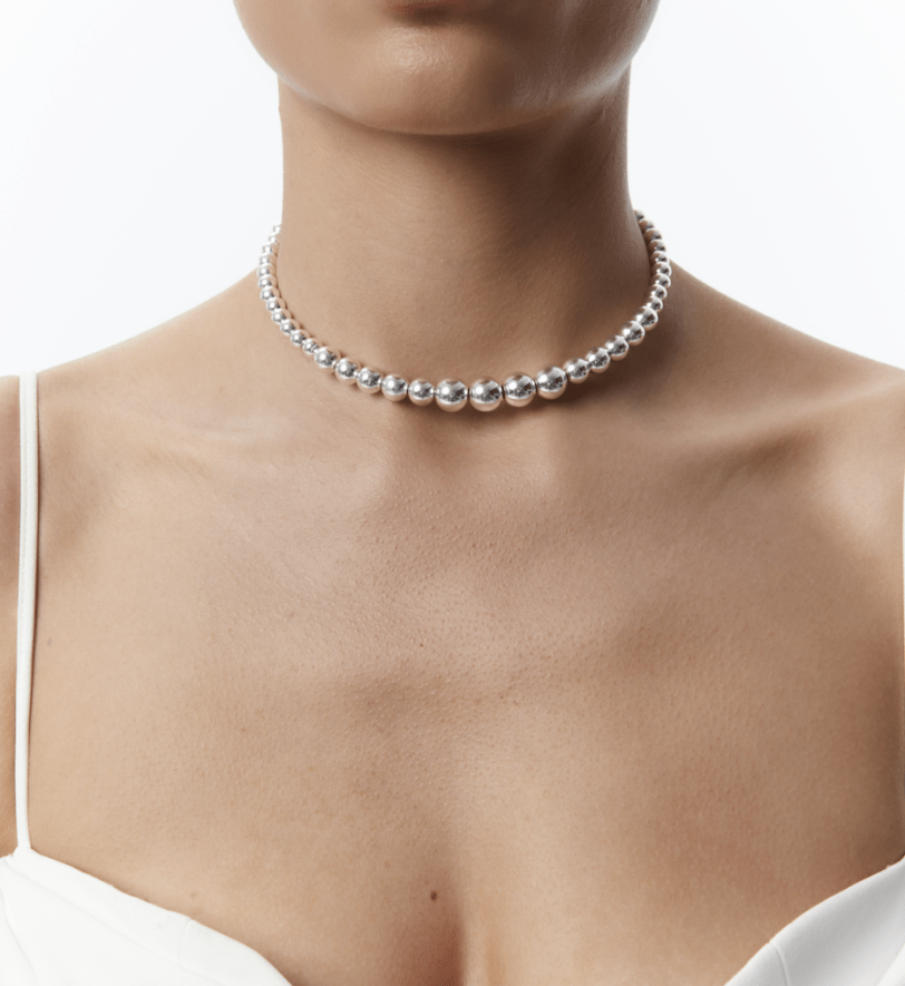 Чокер Grains De Verre з намистинами Silver 925 
