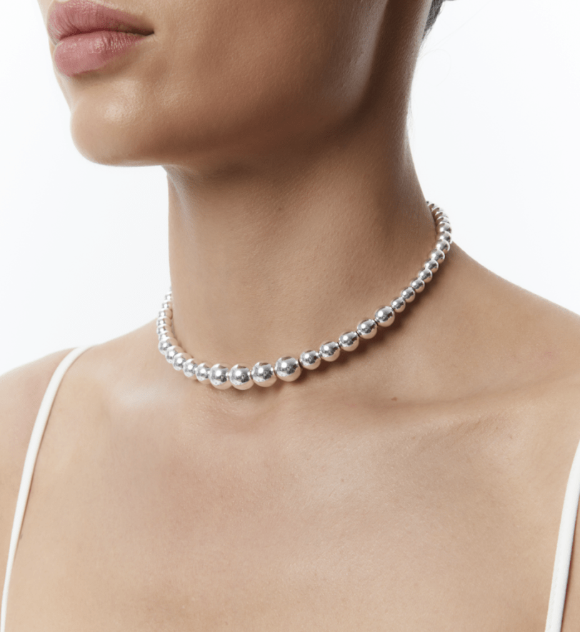 Чокер Grains De Verre з намистинами Silver 925 
