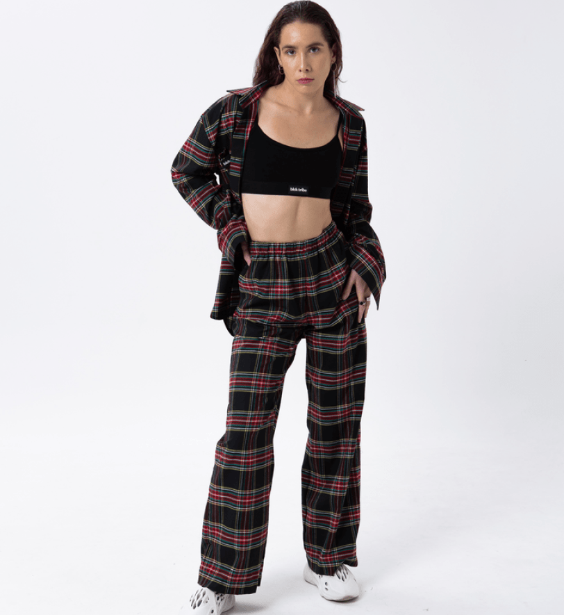 Теплі піжамні штани BlackSeaTribe жіночі Red