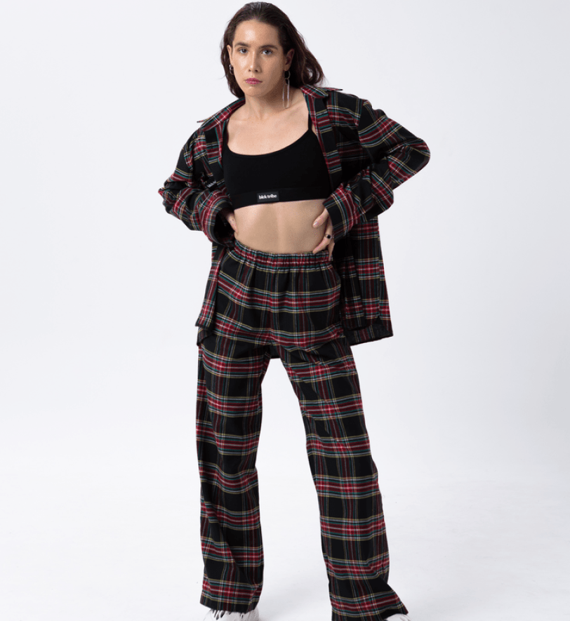 Теплі піжамні штани BlackSeaTribe жіночі Red