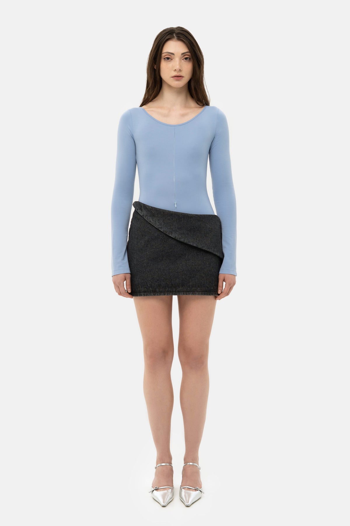 Mini black skirt - фото 1