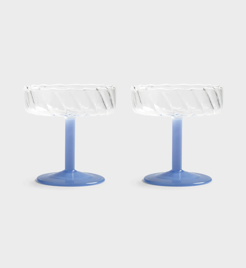 Набір келихів &k amsterdam twirl blue 2 шт