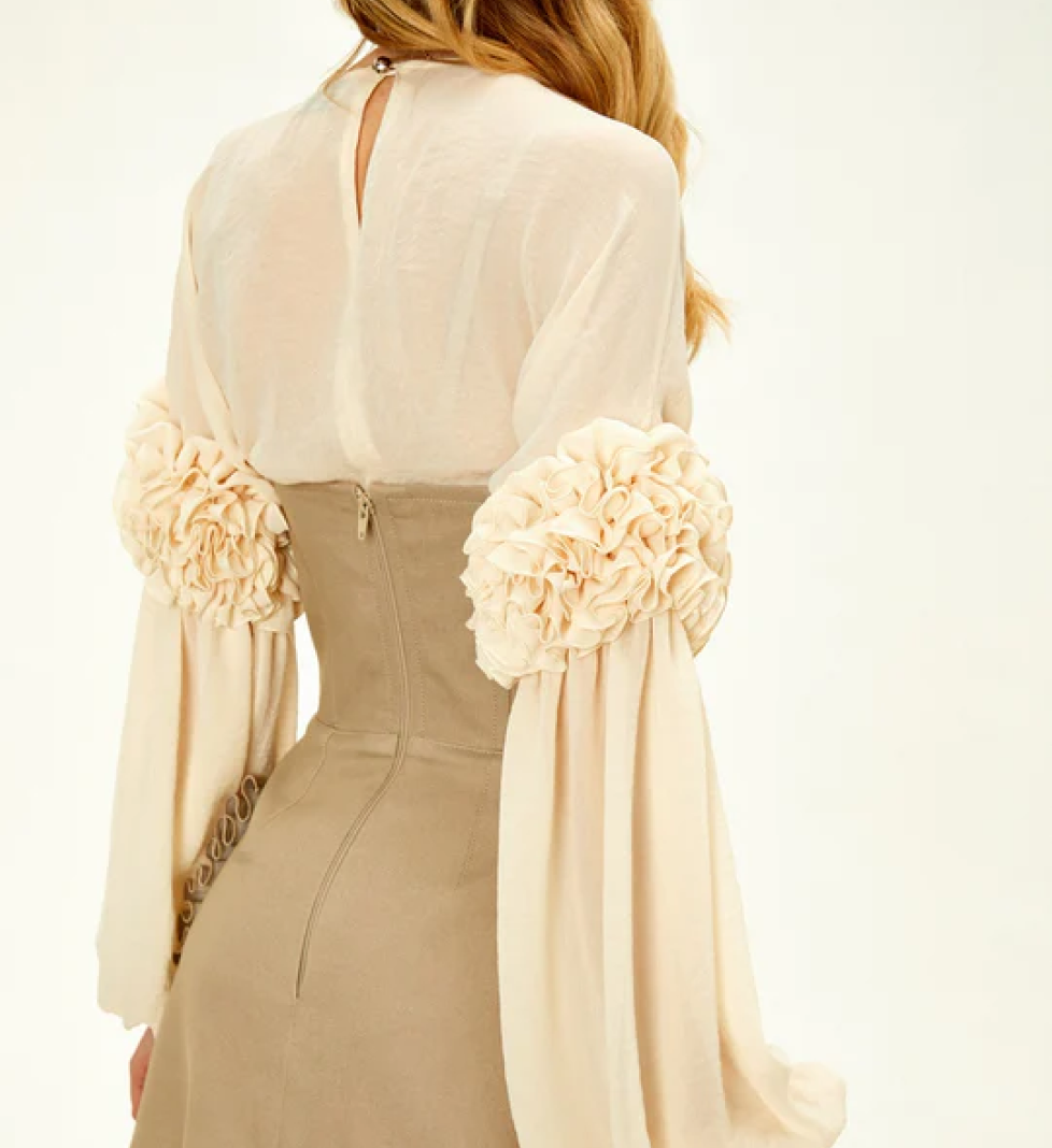 Блуза GURANDA шифонова cream