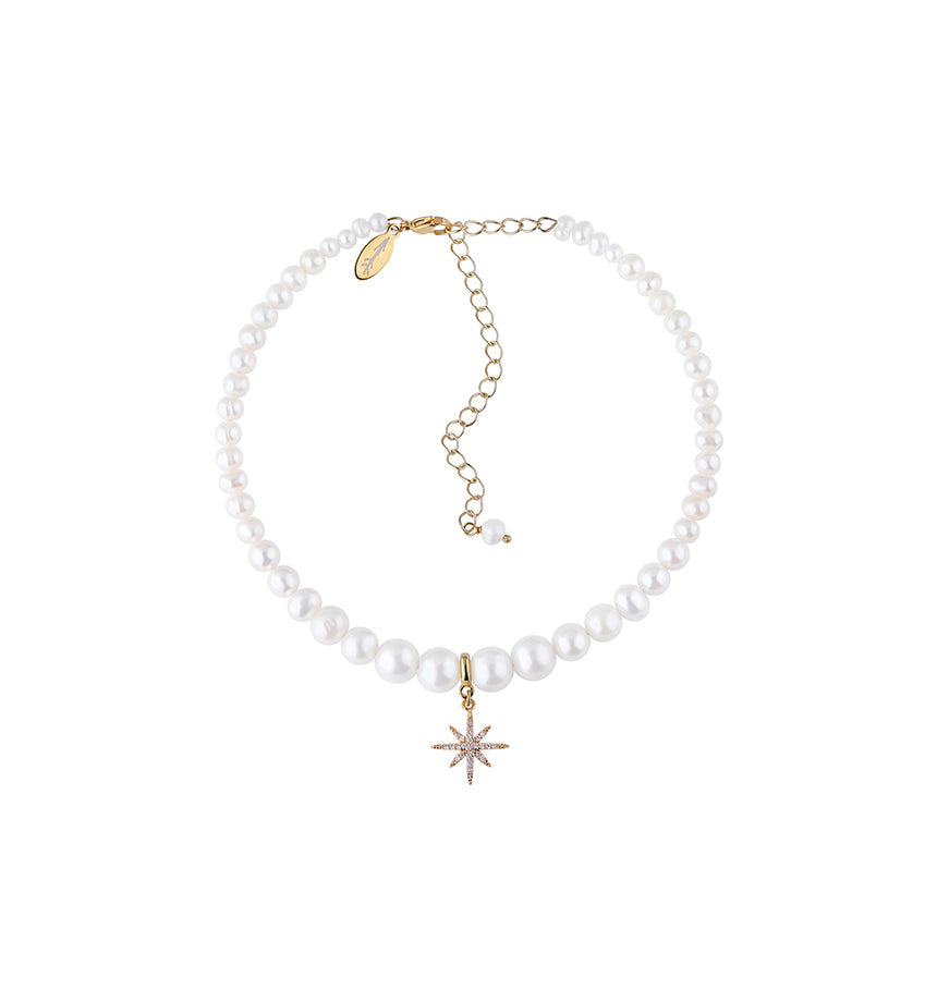 PEARLS CHOKER WITH "MORNING STAR" - фото 1