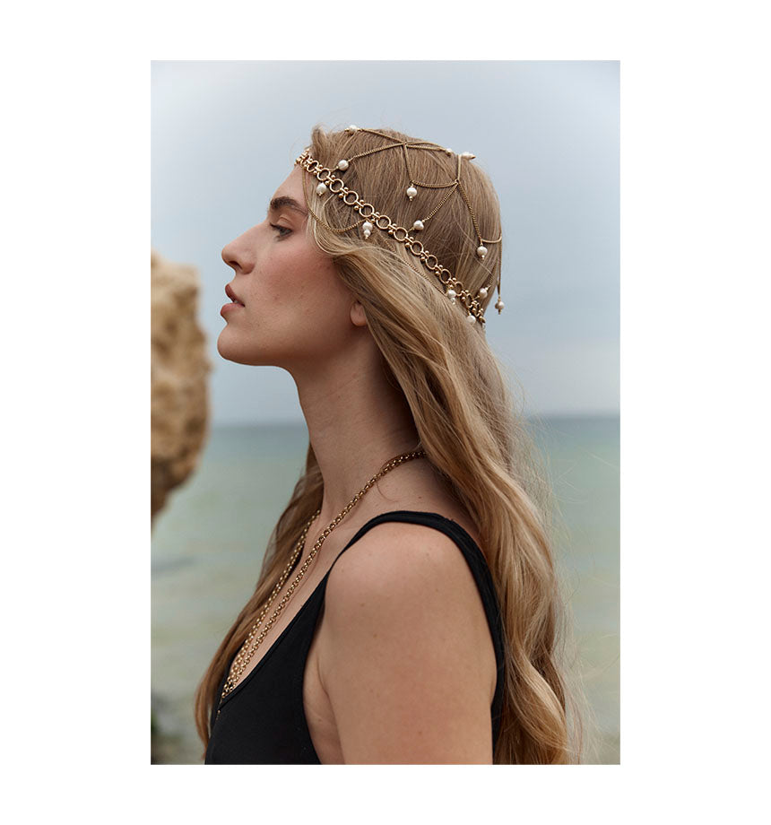 "KIRA" HAIR ACCESSORIES WITH PEARLS - фото 12