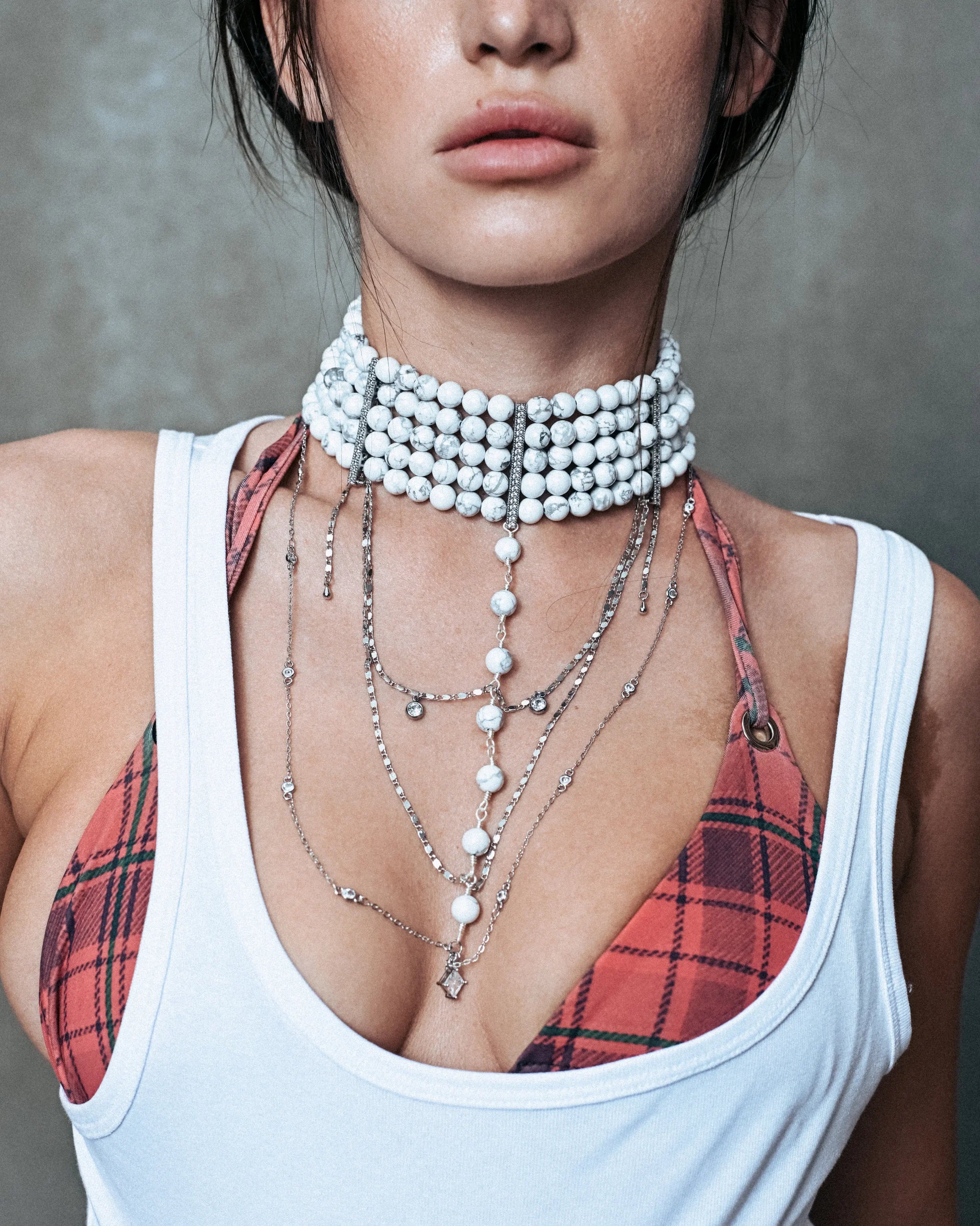 “INNOCENT CLASSIC” NECKLACE MARBLE WITH SILVER - фото 2