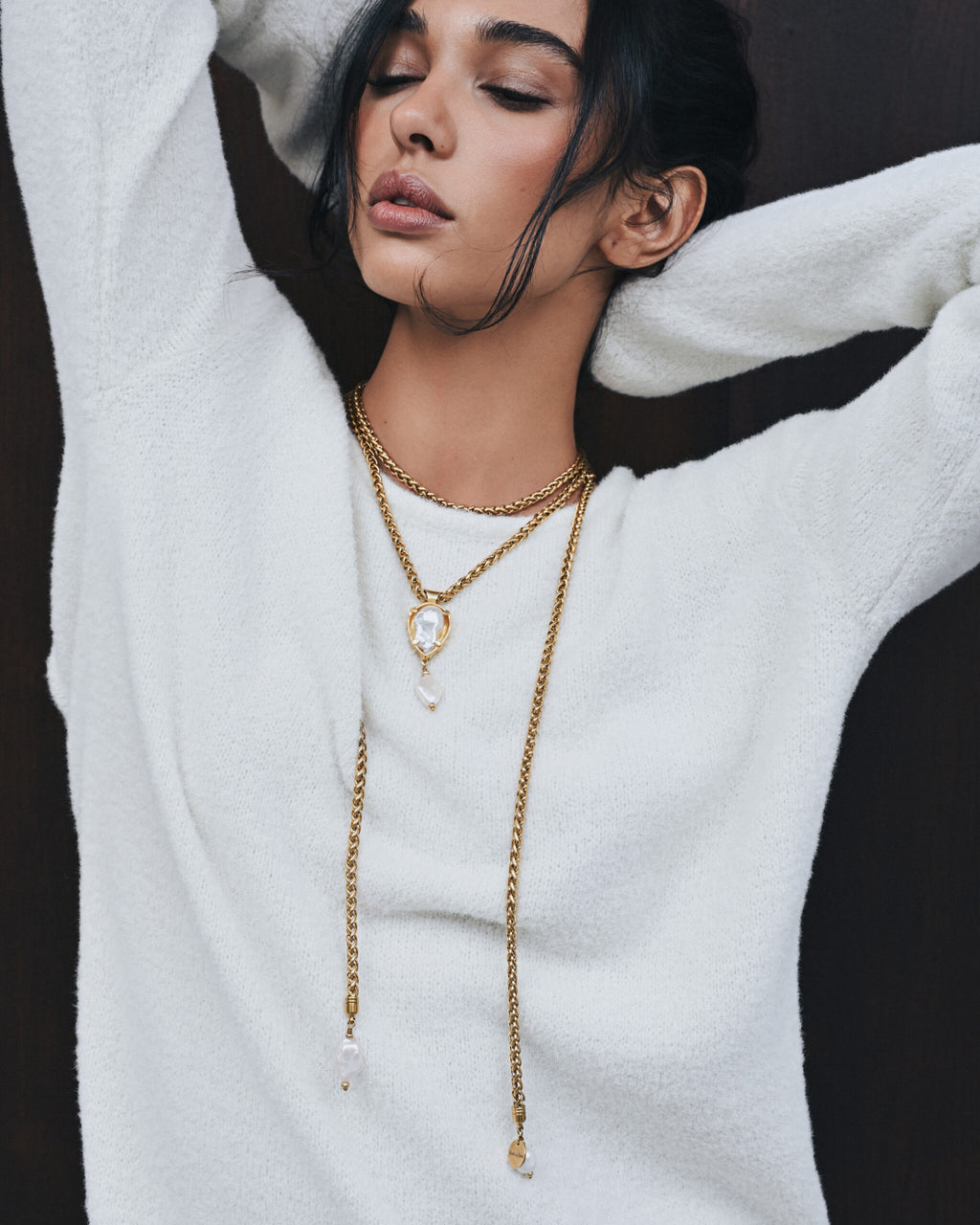 "ODESA" DOUBLE CHAIN NECKLACE - фото 9