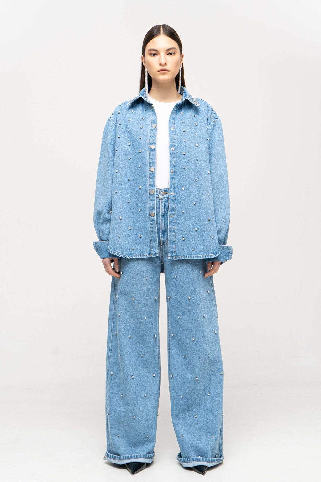 Shining Denim Shirt - фото 2