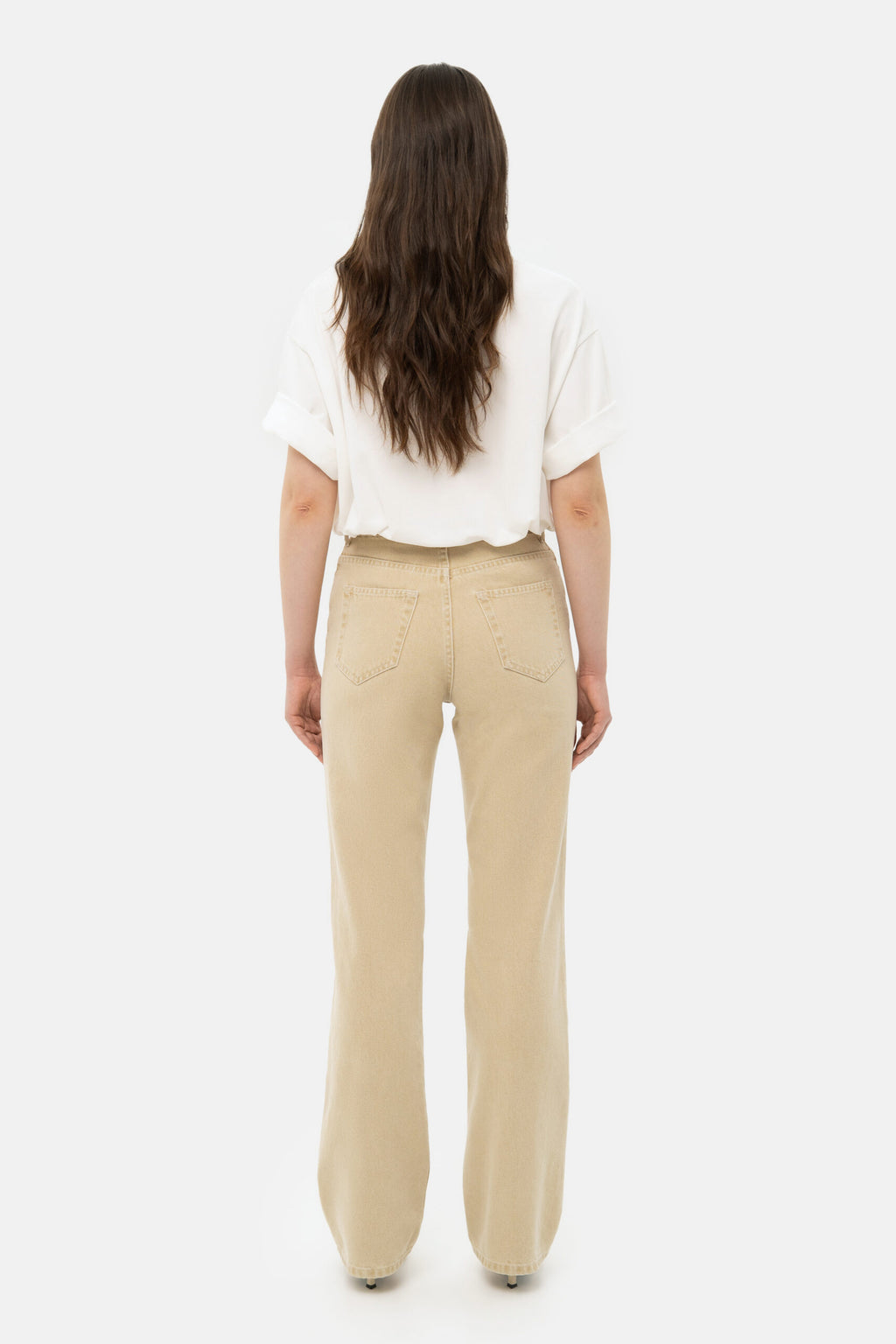 Beige Straight Jeans - фото 2