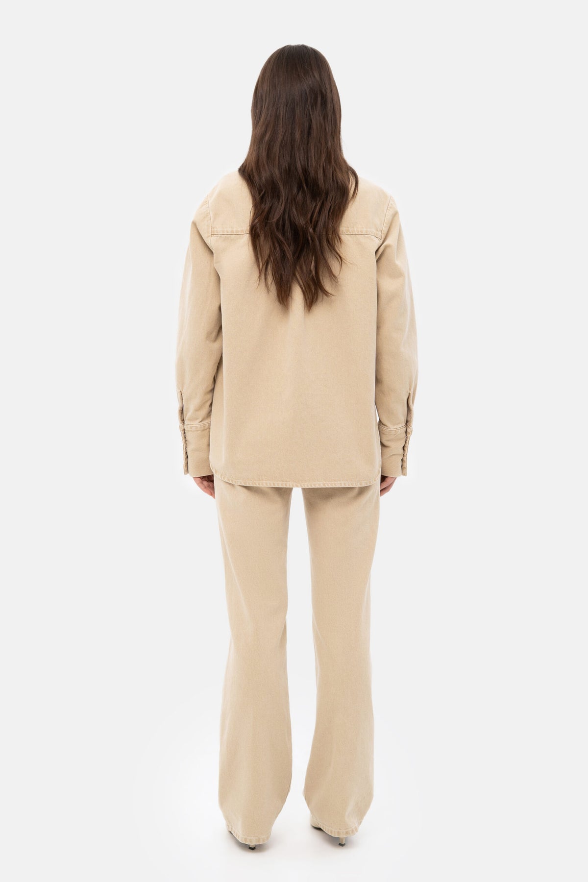 Beige Denim Shirt - фото 3