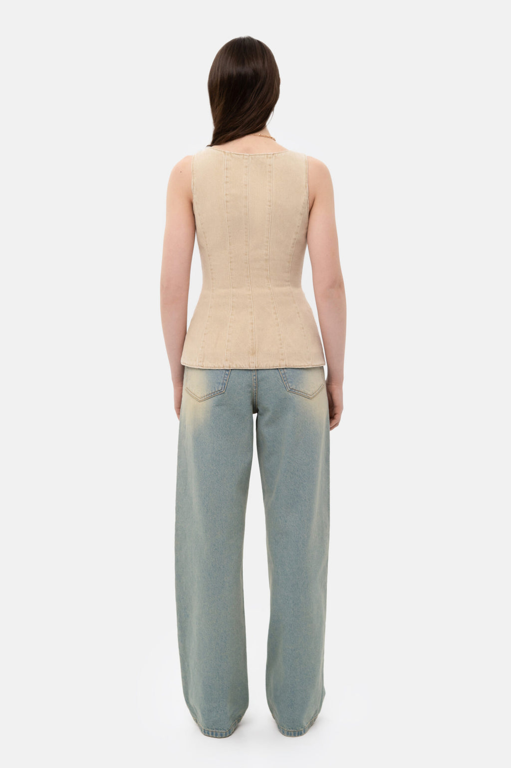 Slim Denim Vest - фото 3