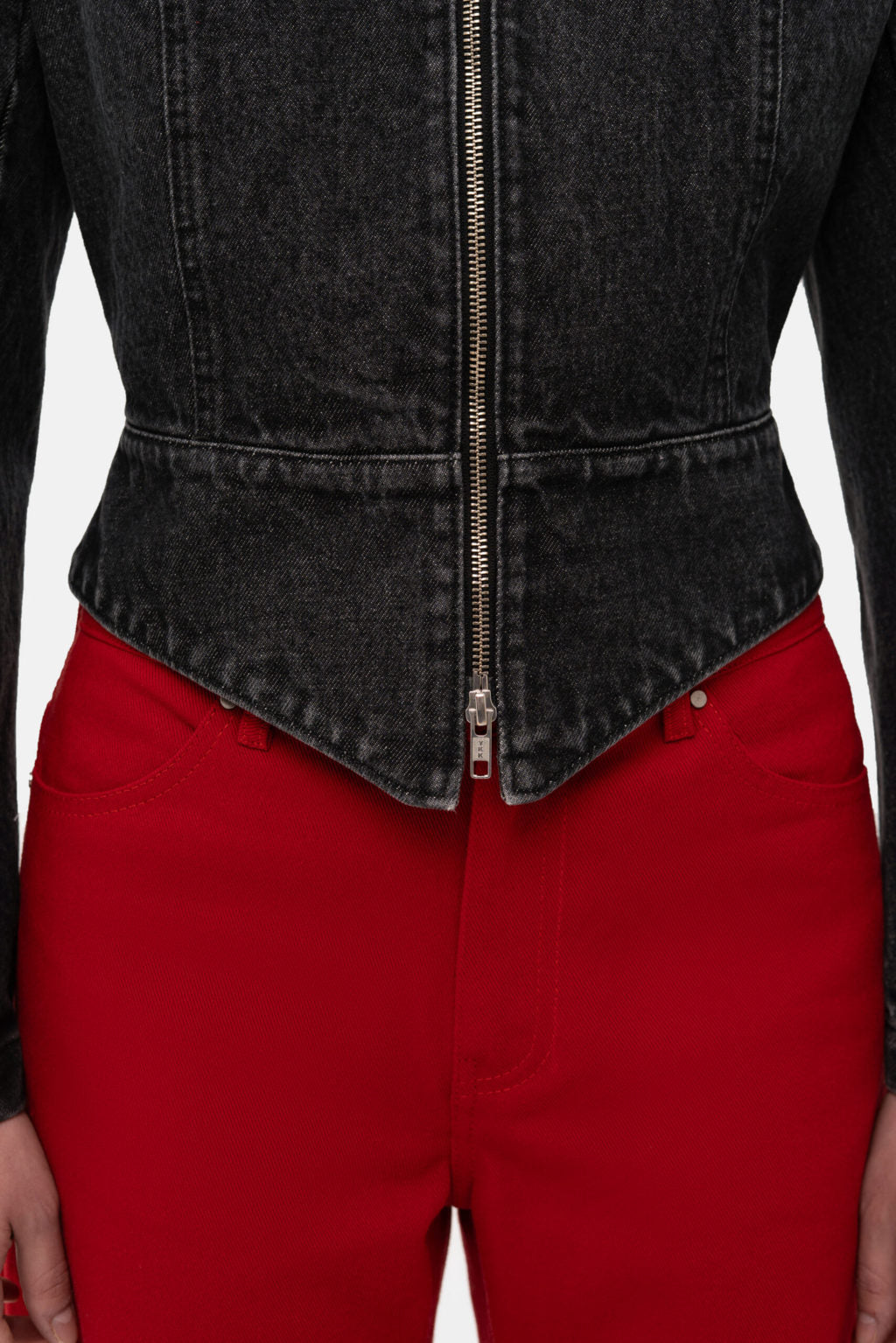 Ruffled Denim Jacket - фото 2