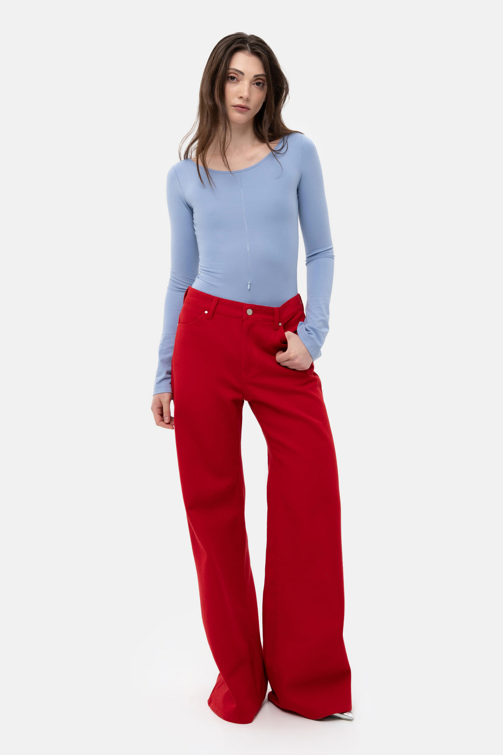 Red Baggy Jeans - фото 3