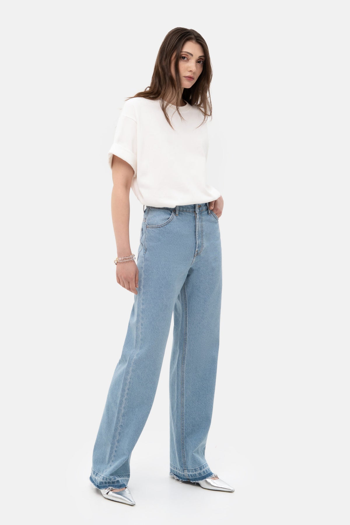 Light Blue Baggy Jeans - фото 5
