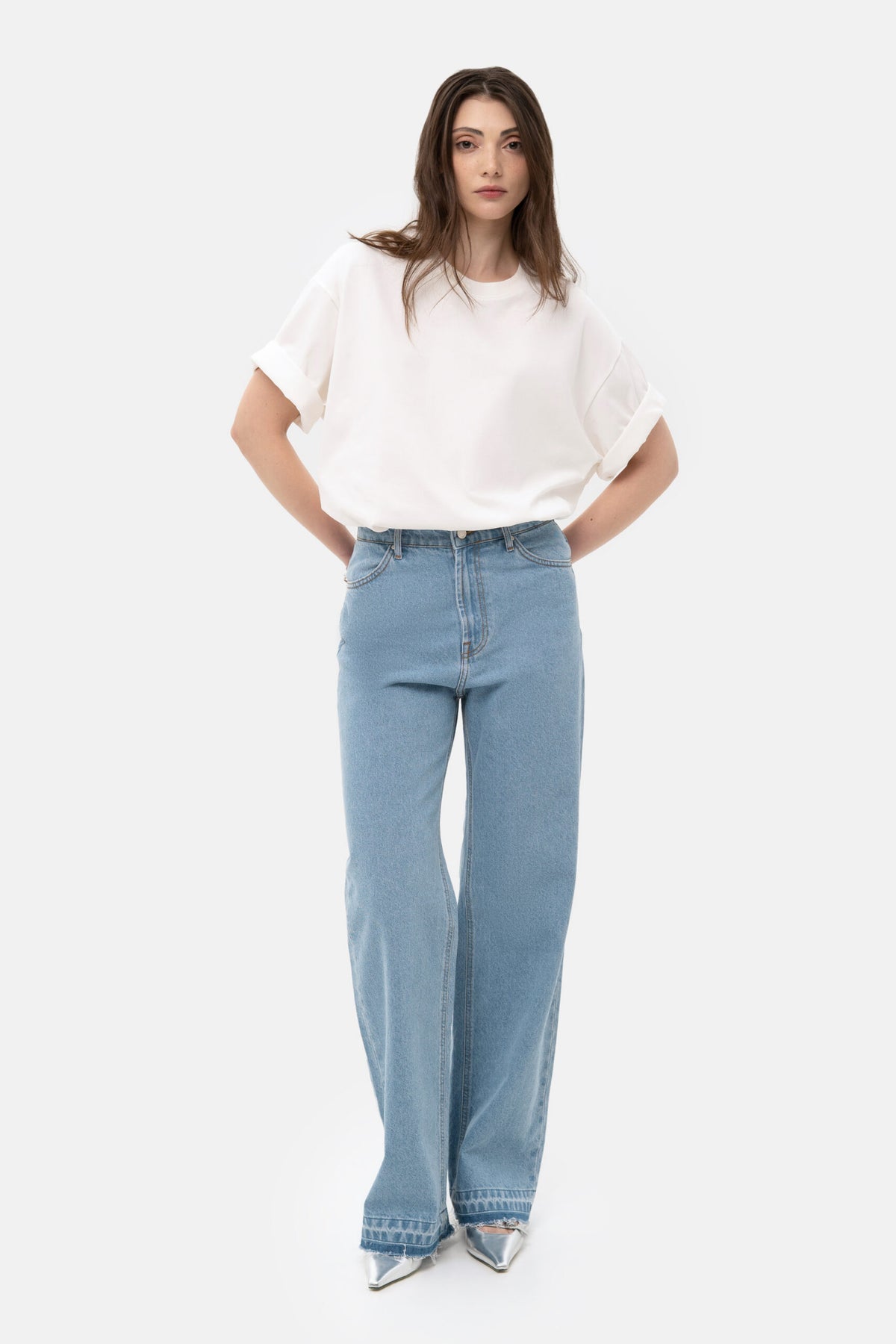 Light Blue Baggy Jeans - фото 4