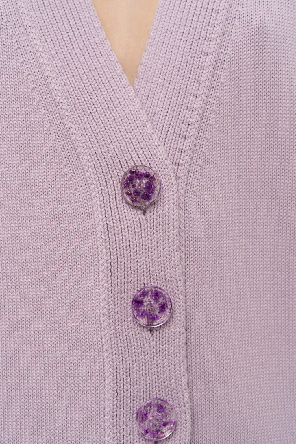 Lilac Knit Cardigan - фото 4