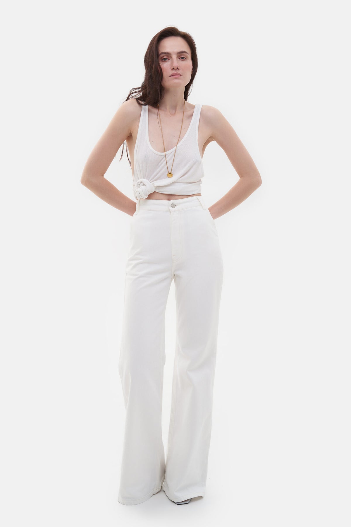 White Flared Jeans - фото 3
