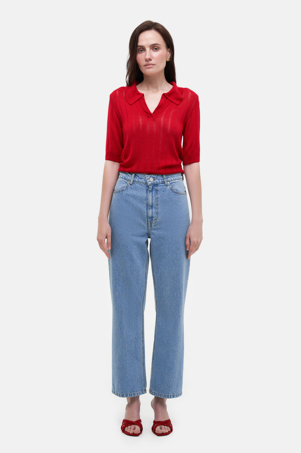Cropped Flared Jeans - фото 1