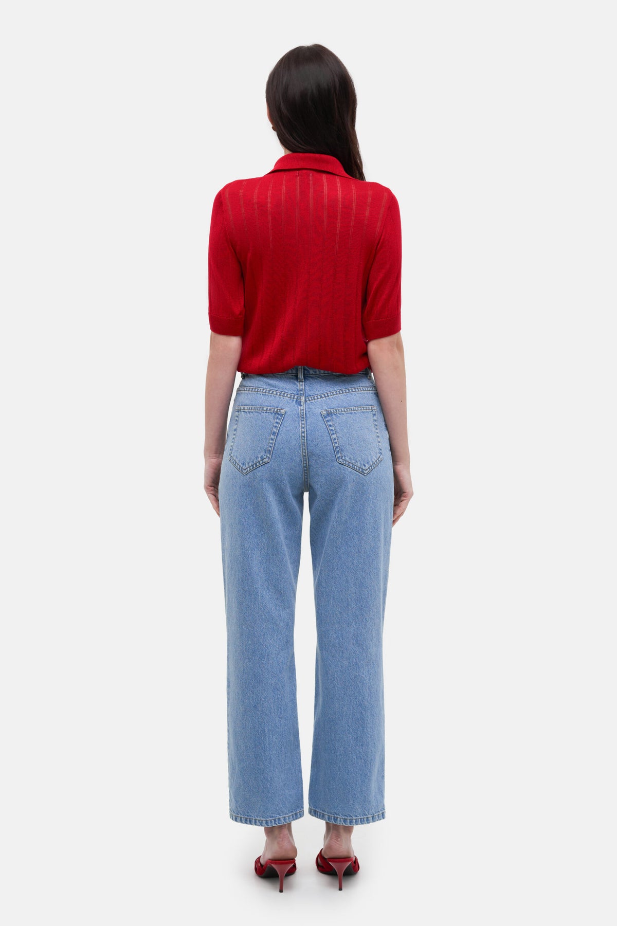 Cropped Flared Jeans - фото 2