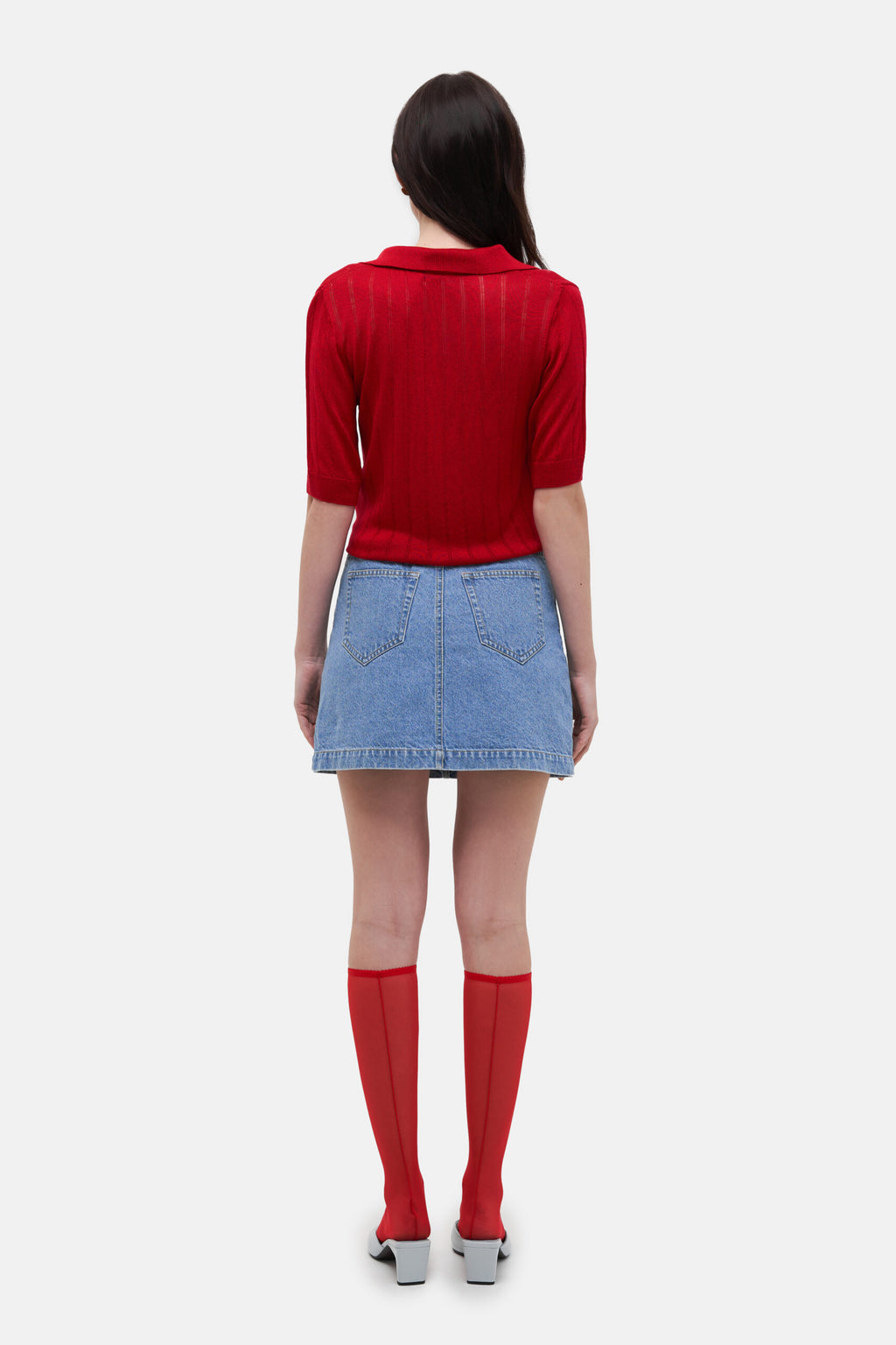 Red Knit Polo - фото 3