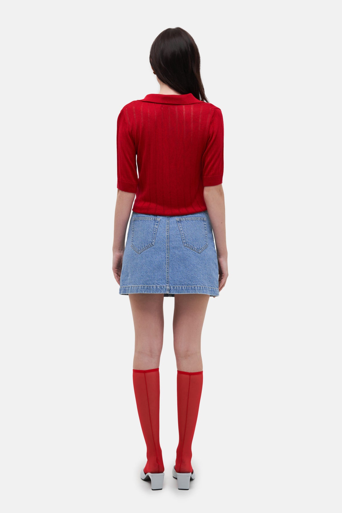 Red Knit Polo - фото 3