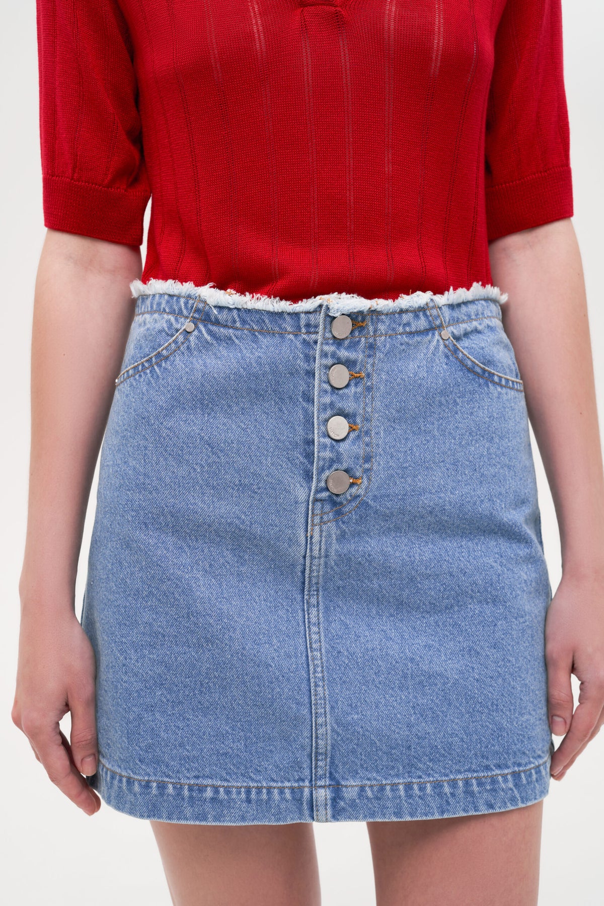 Beltless Mini Skirt - фото 3