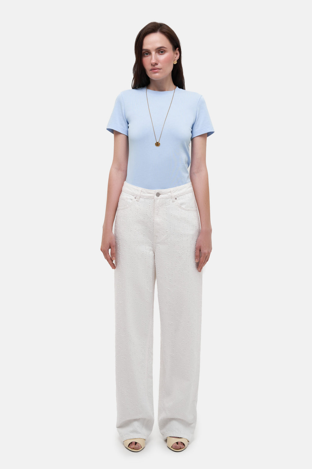 Perforated White Jeans - фото 1