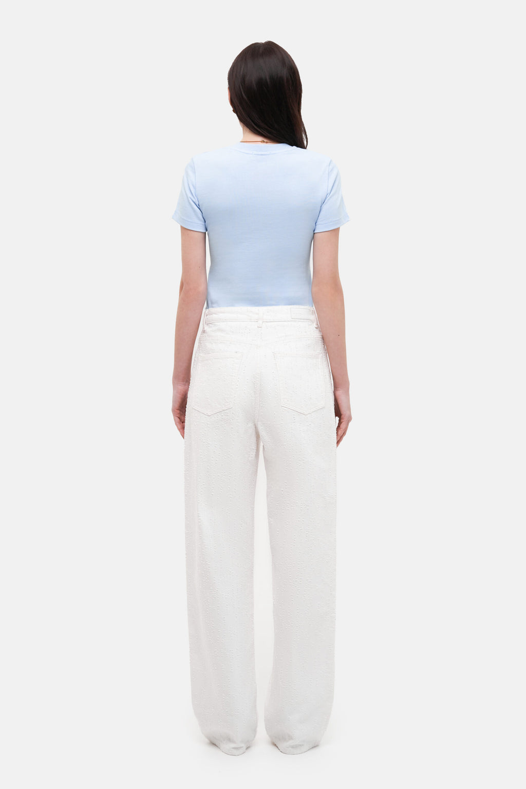 Perforated White Jeans - фото 2