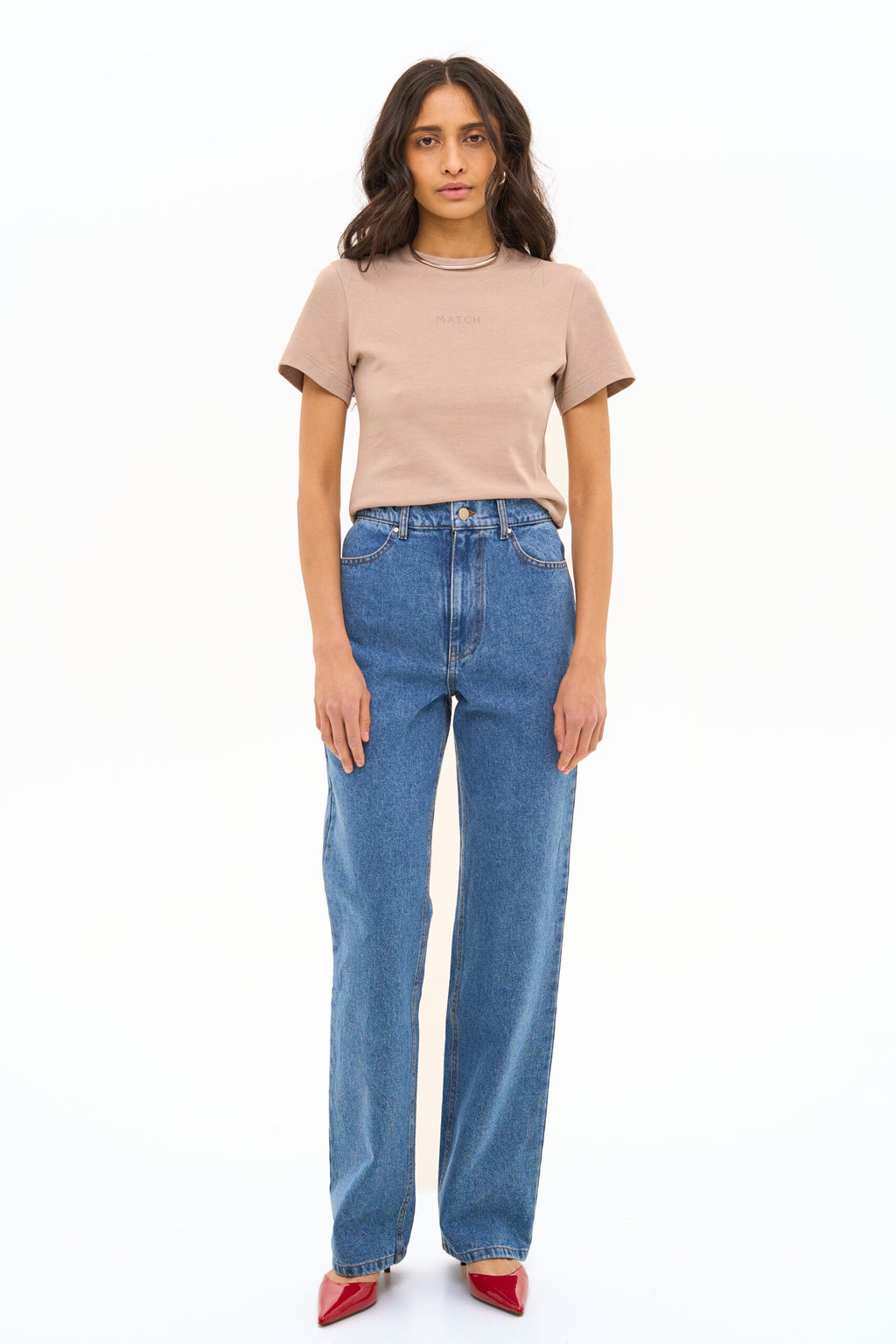 Blue Straight Jeans - фото 5