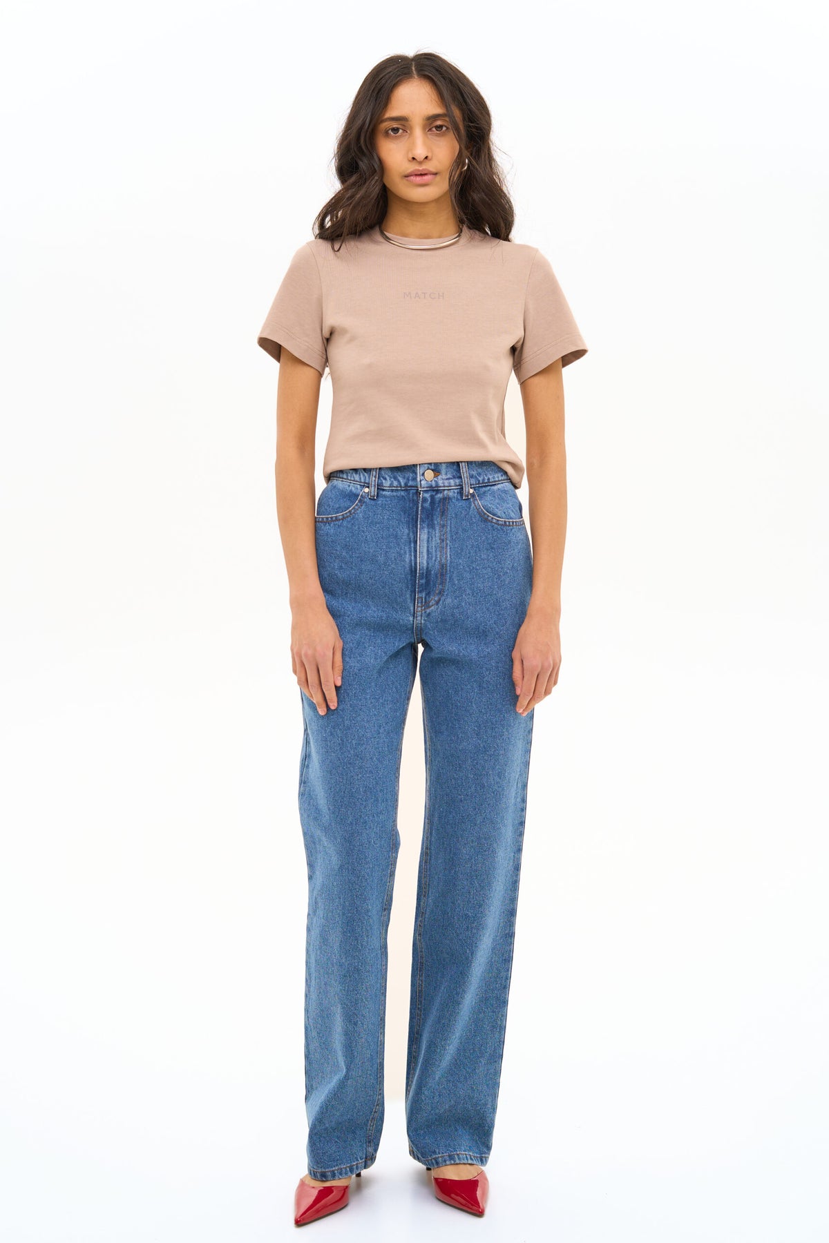 Blue Straight Jeans - фото 5