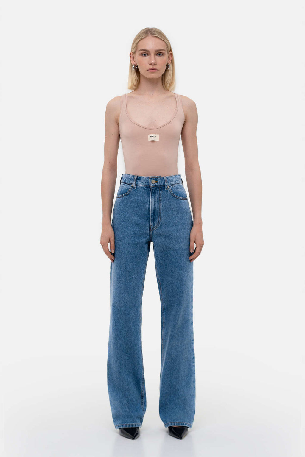 Blue Straight Jeans - фото 1