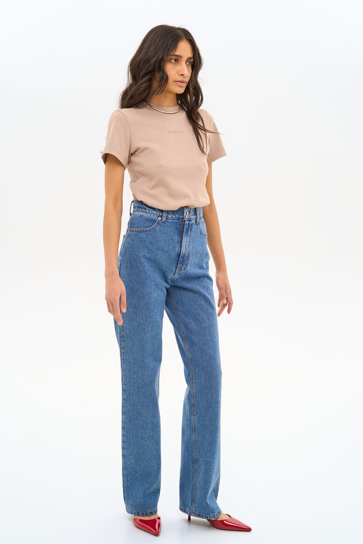 Blue Straight Jeans - фото 6