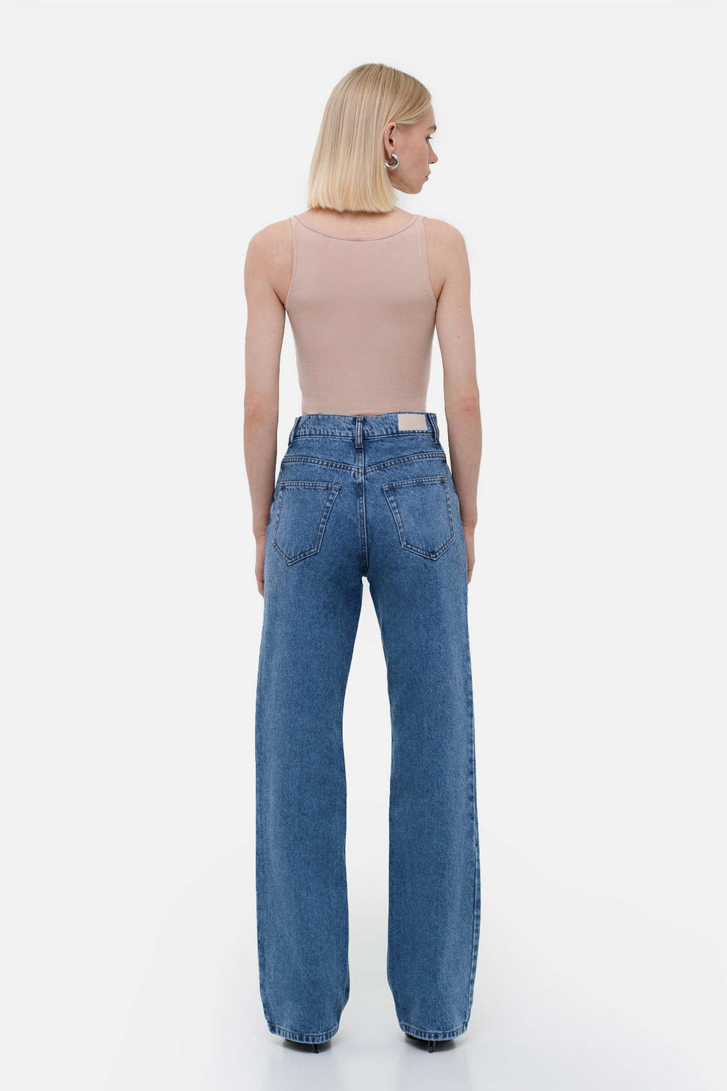 Blue Straight Jeans - фото 2