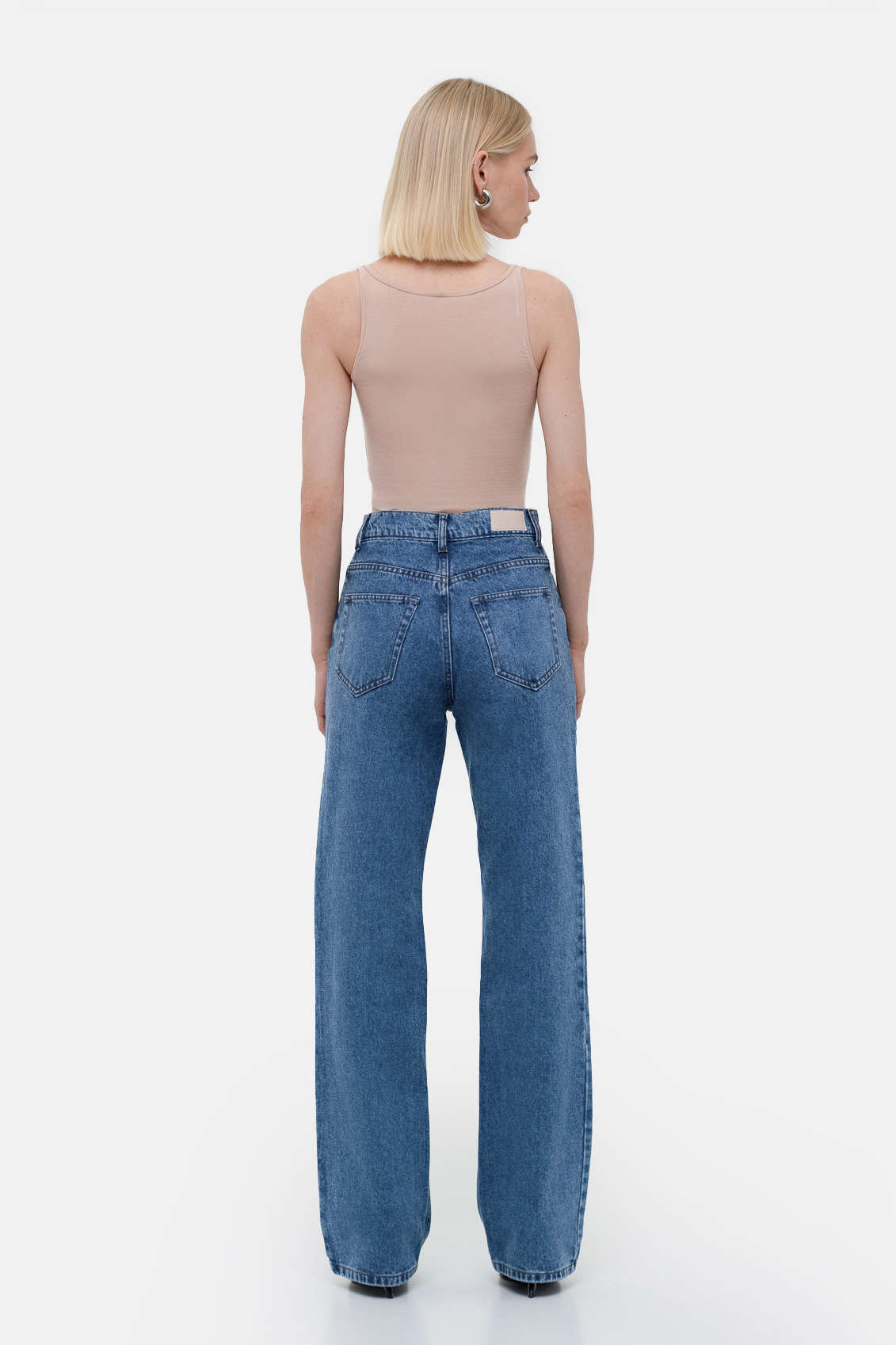 Blue Straight Jeans - фото 2