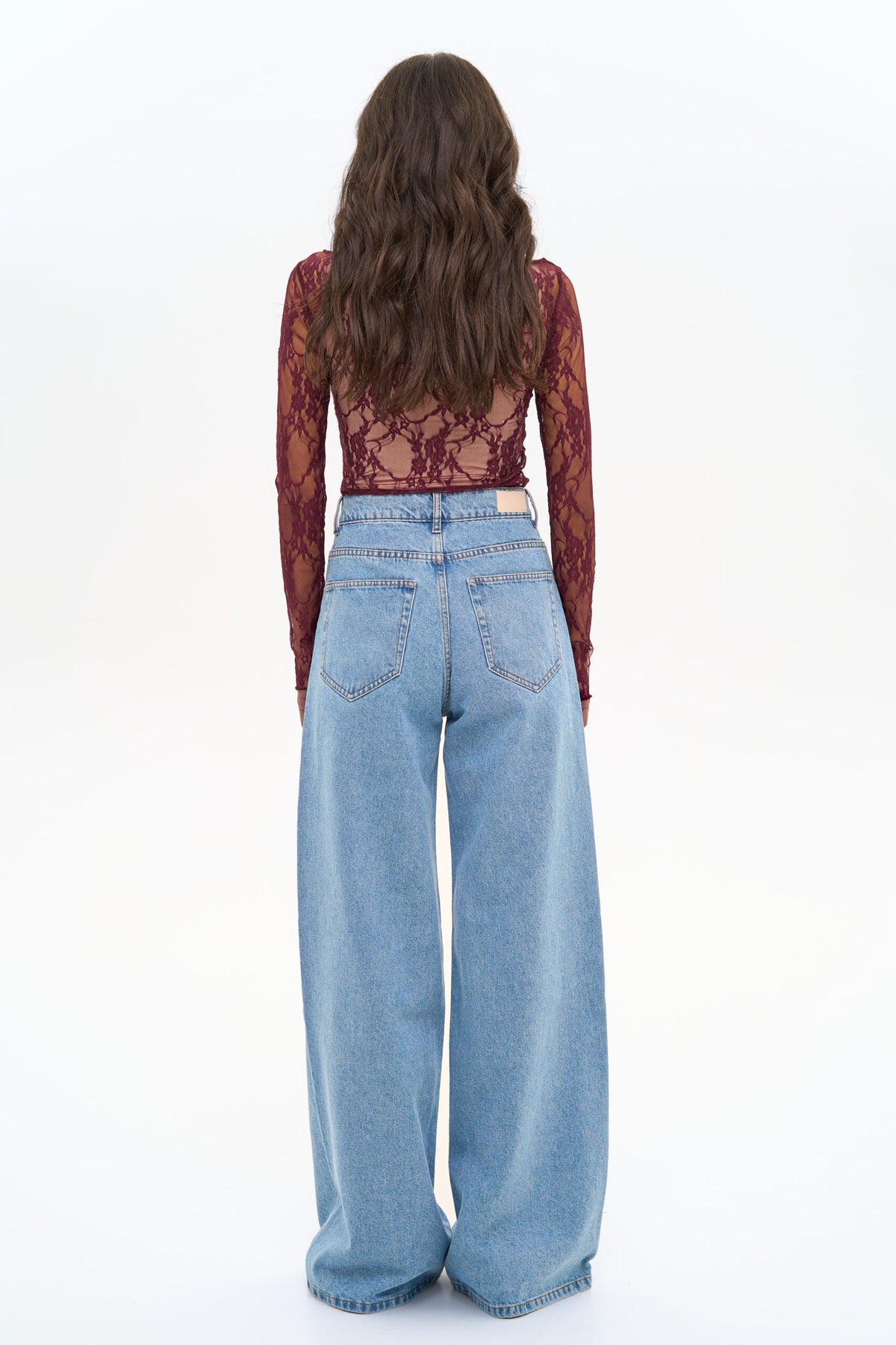 Wide light blue jeans - фото 2