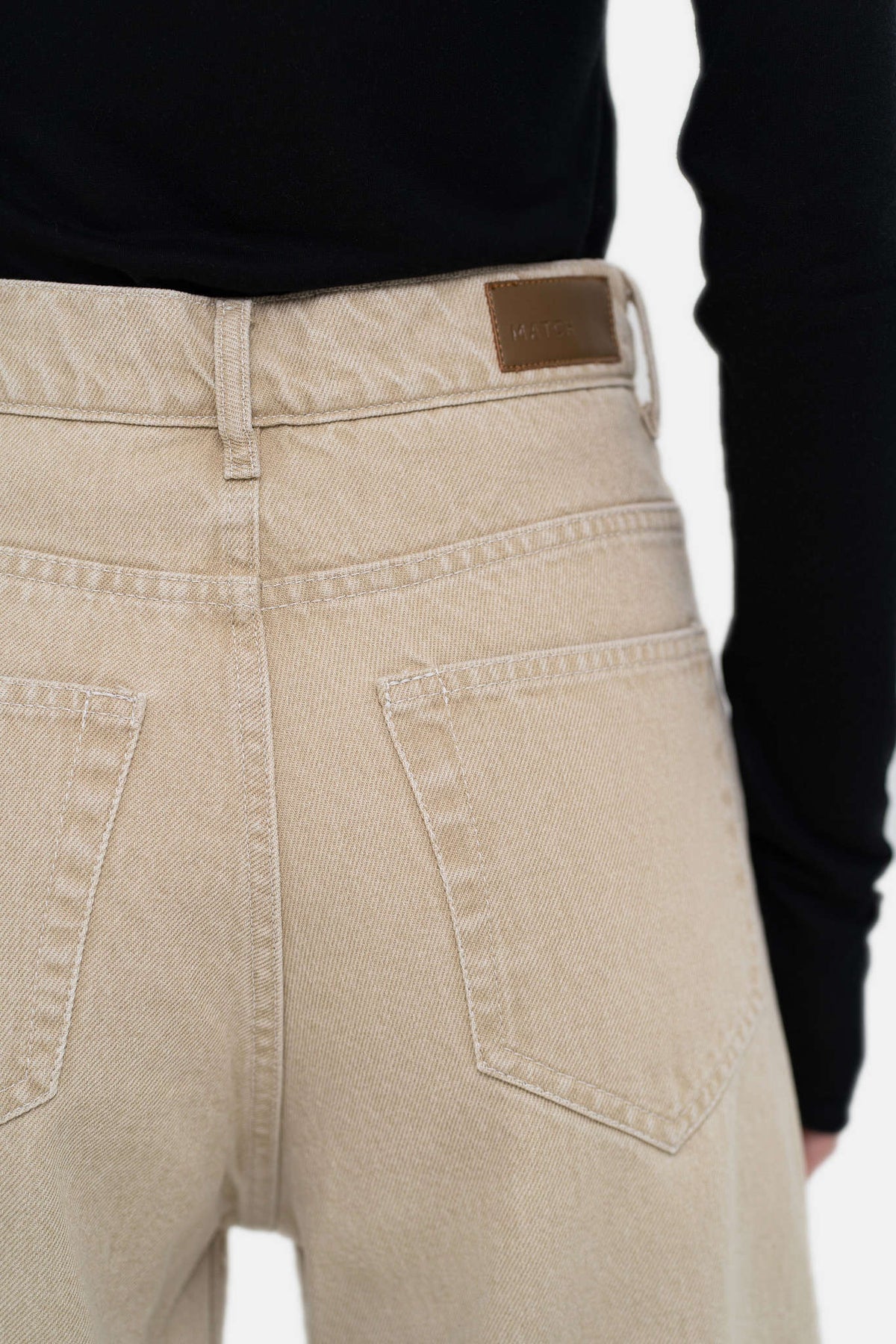Baggy Beige Jeans - фото 3