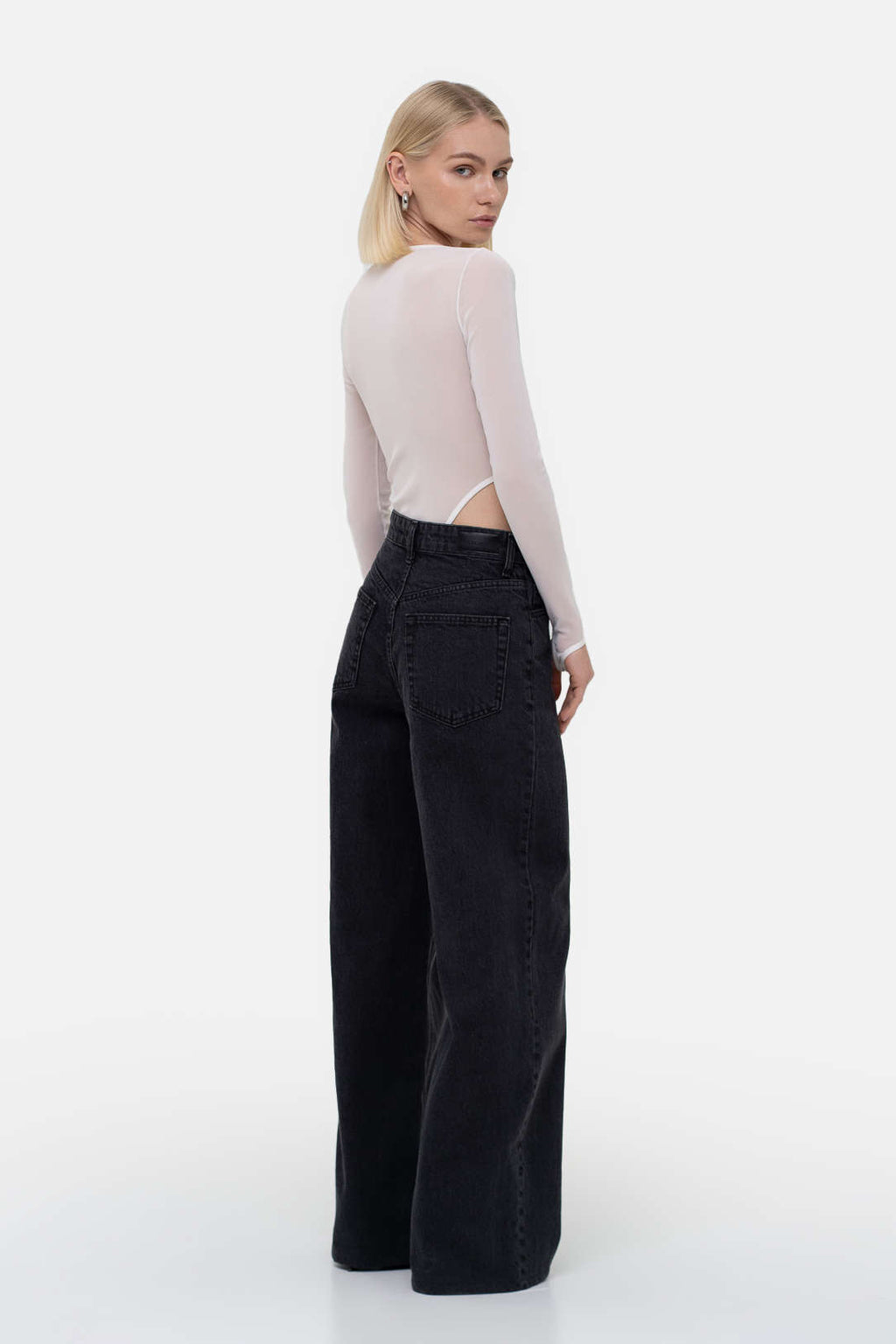 Wide Grey Jeans - фото 4