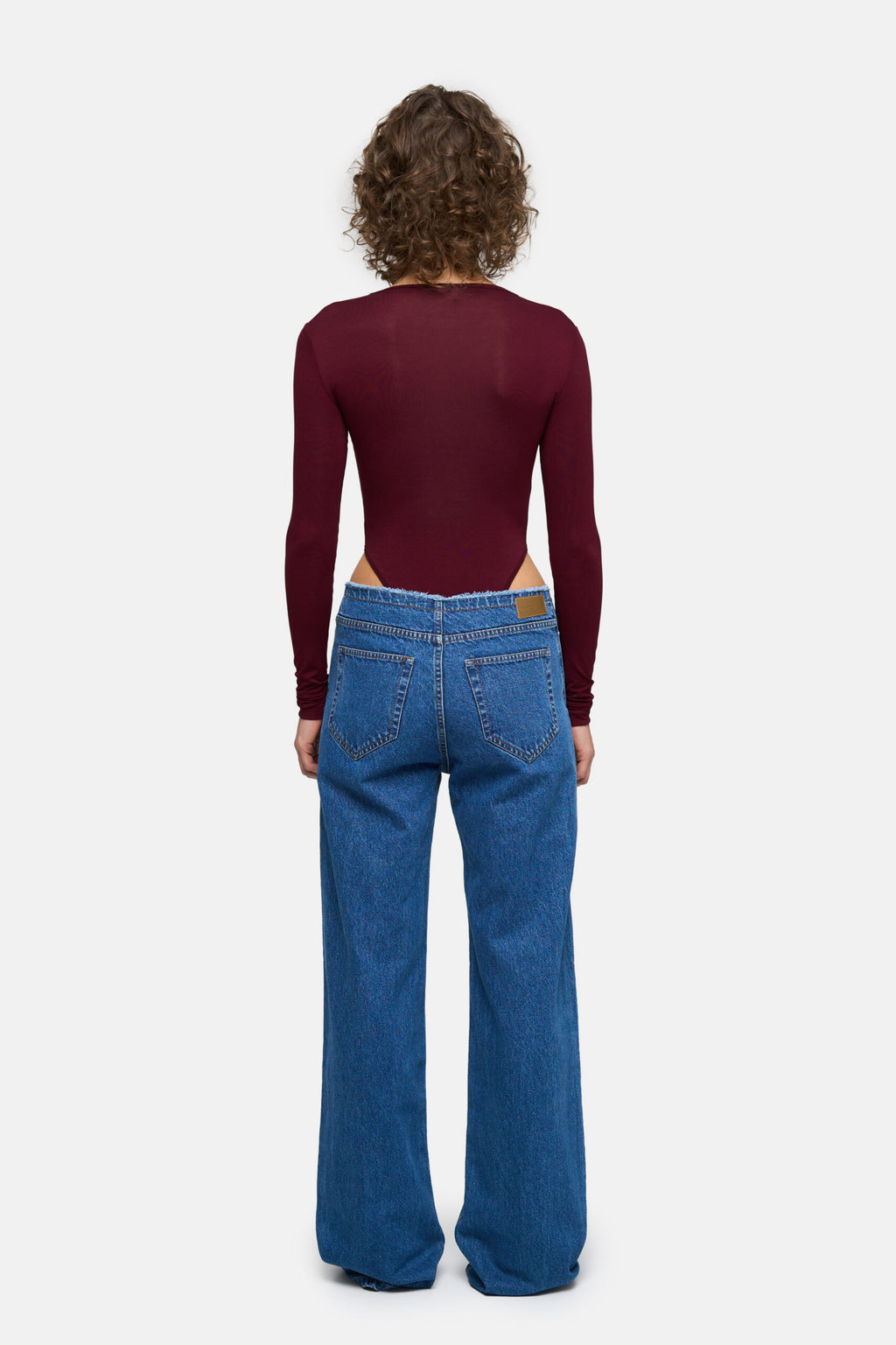 Wide Leg Seam Jeans - фото 2