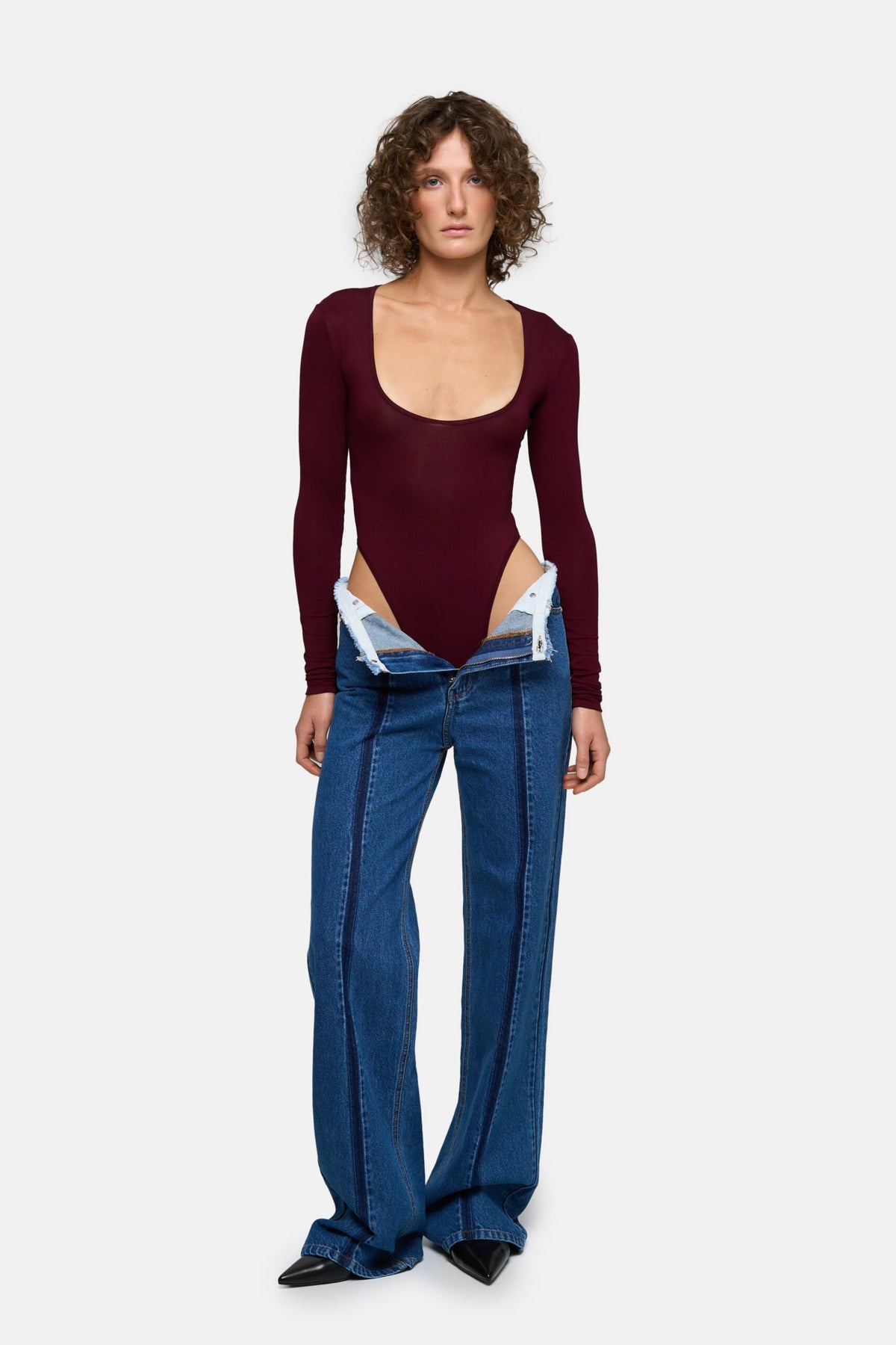 Burgundy Bodysuit - фото 1
