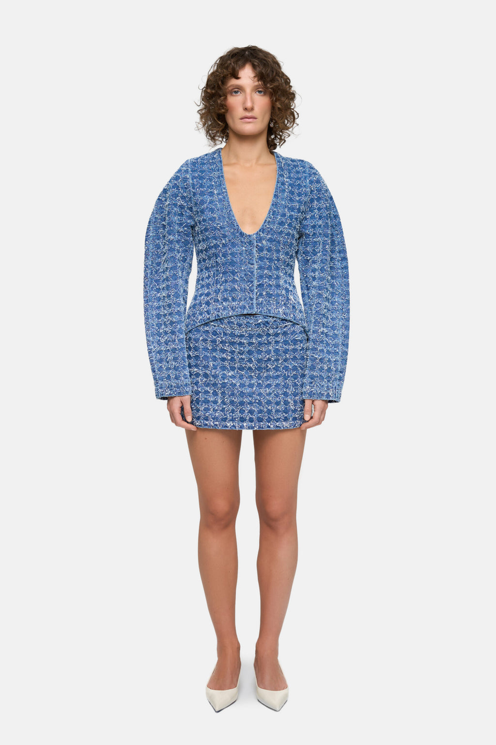 Frayed Denim Jacket - фото 1