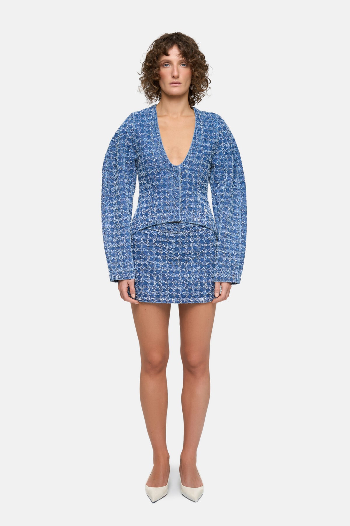 Frayed Denim Jacket - фото 1